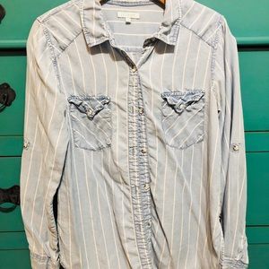 Denim button down